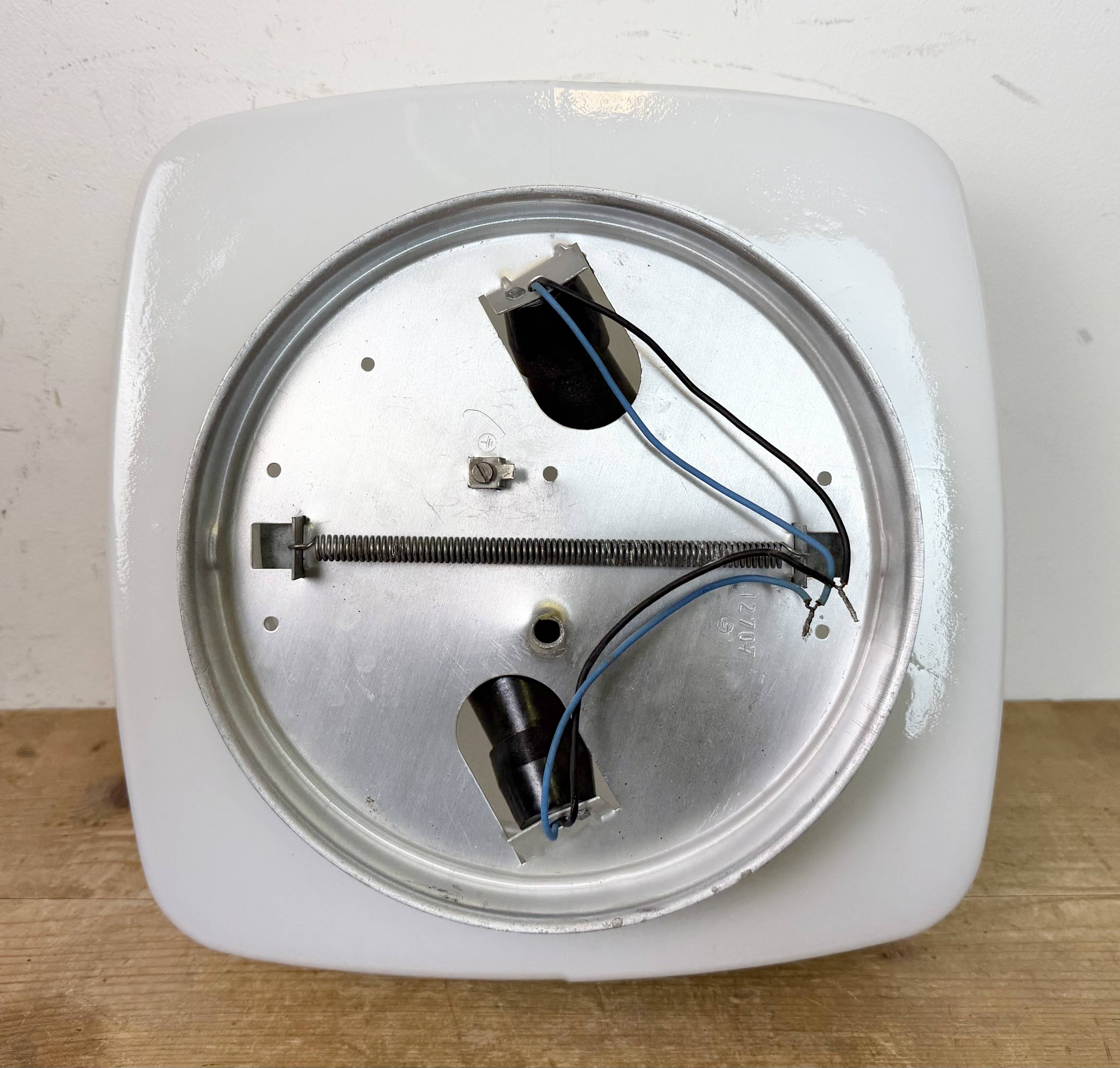 Vintage Wall Or Ceiling Light with Milk Glass, 1970s