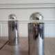 Pair of Space Age lamps in chrome metal from the 70s.