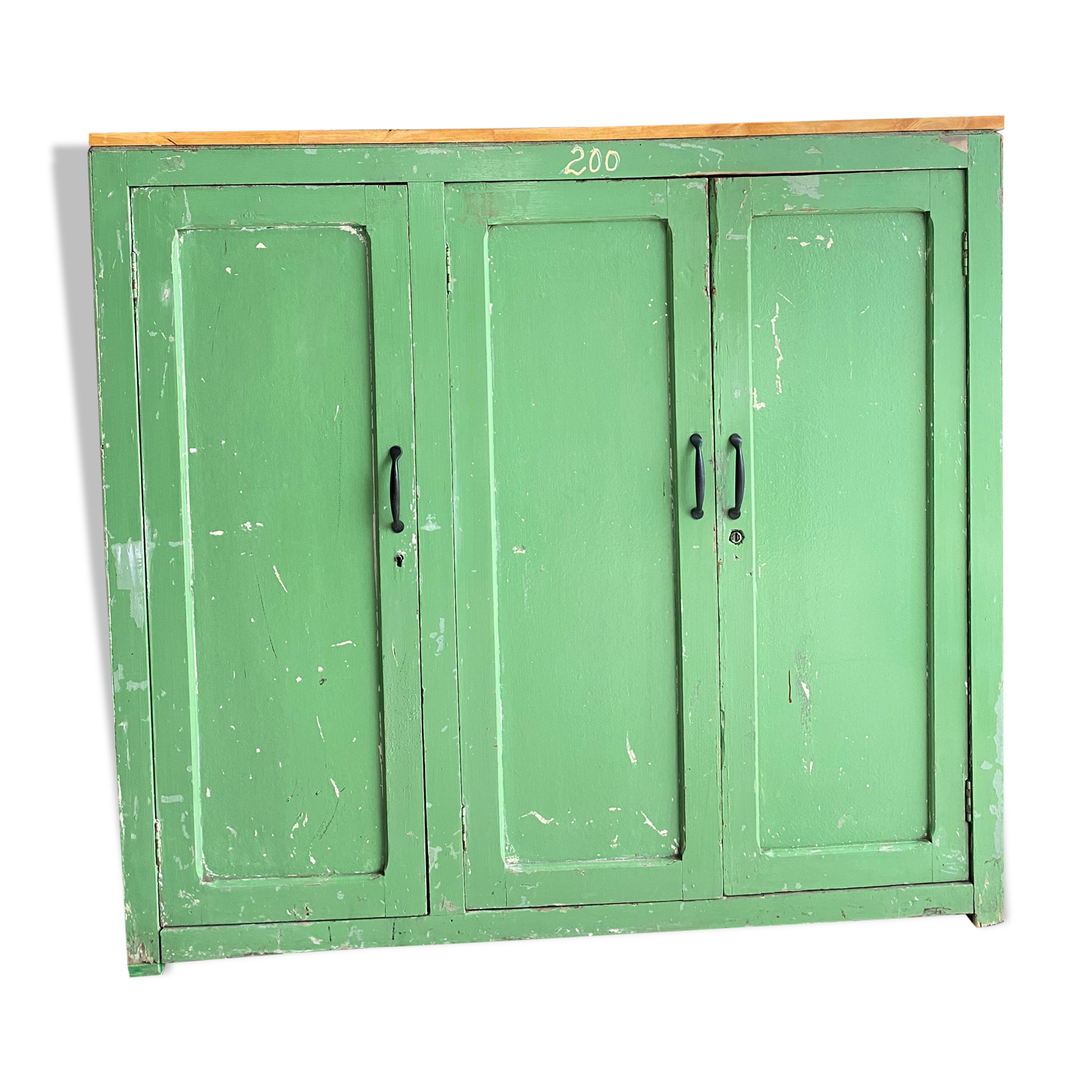 Meuble de métier en bois vintage