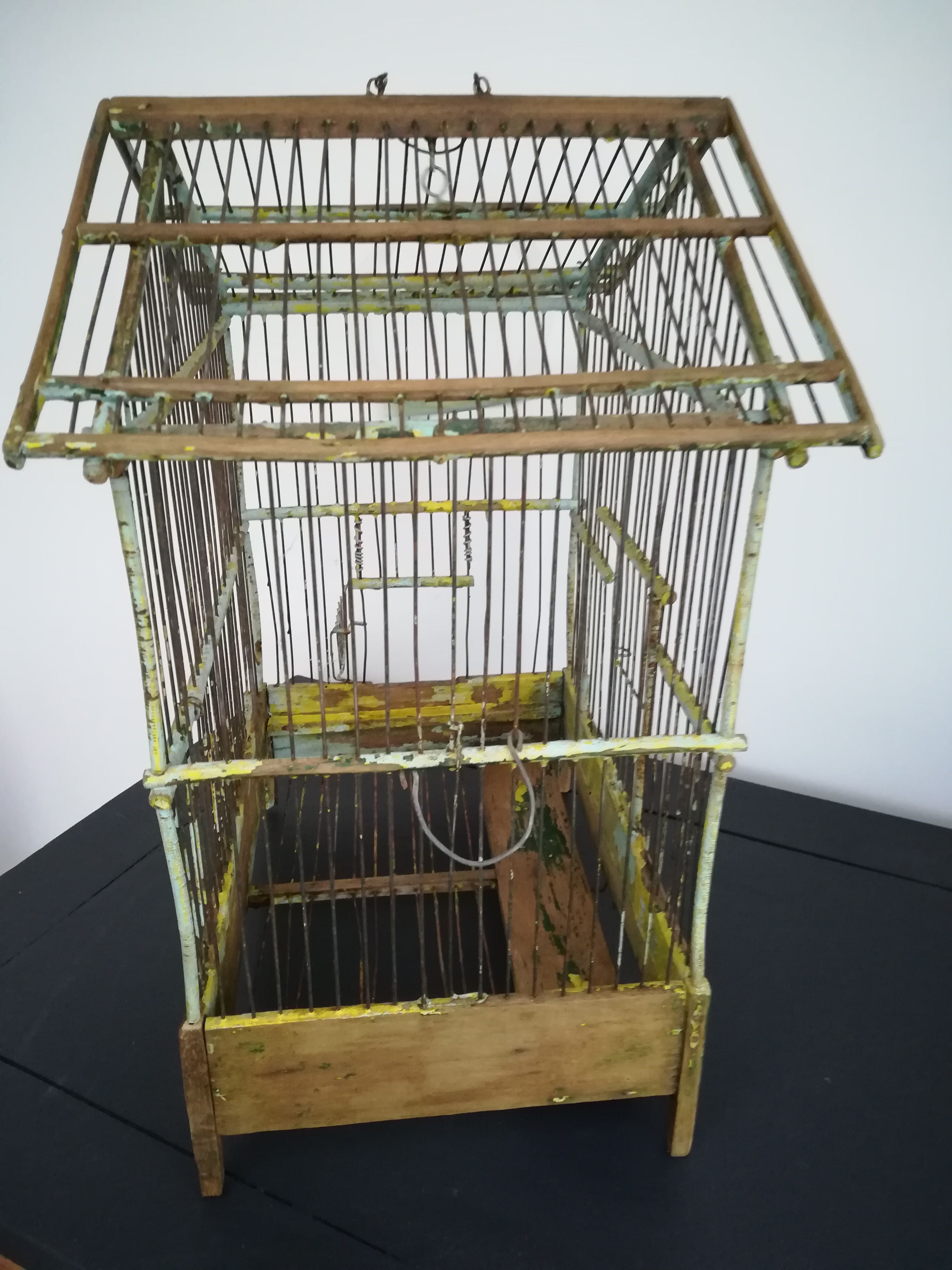 Old wooden birdcage