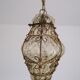 Venetian Lantern - Murano Glass blown in its metal cage CIRCA 1940