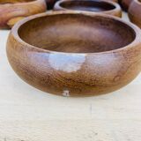 7 Scandinavian Danish teak bowls from the 60s