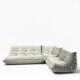 Canapé modulable Togo en velours grege par Ducaroy, Maison Ligne Roset