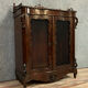 Exceptional furniture for this Napoleon III period living room library in curved mahogany shape