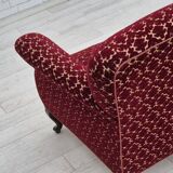 1950s, Danish 3 seater sofa, original condition, furniture velour, beech wood.