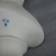 Buste Mademoiselle Brongniart, en biscuit blanc, sur socle rond