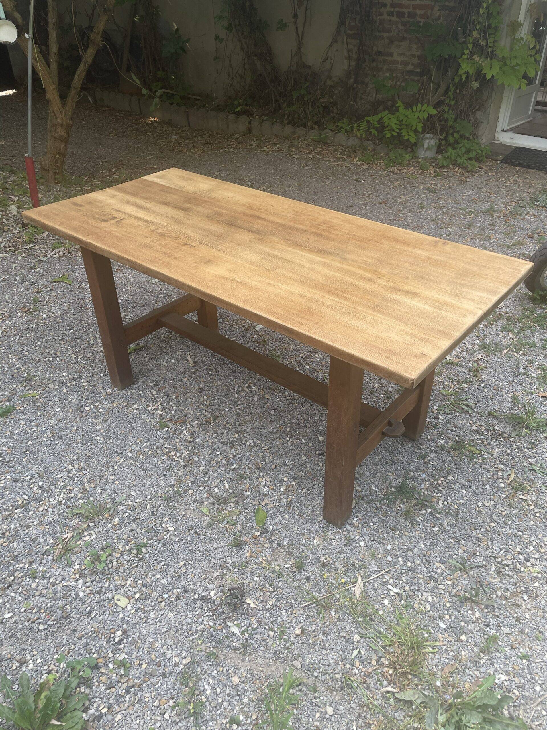 Table de ferme en chêne massif