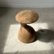 Solid wood side table (monoxyl) organic shape natural color