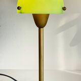Lampe champignon SCE acier et verre opalin vintage