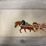 Watercolor with vintage bouquet