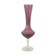 Vase en opaline violine et transparent, vintage