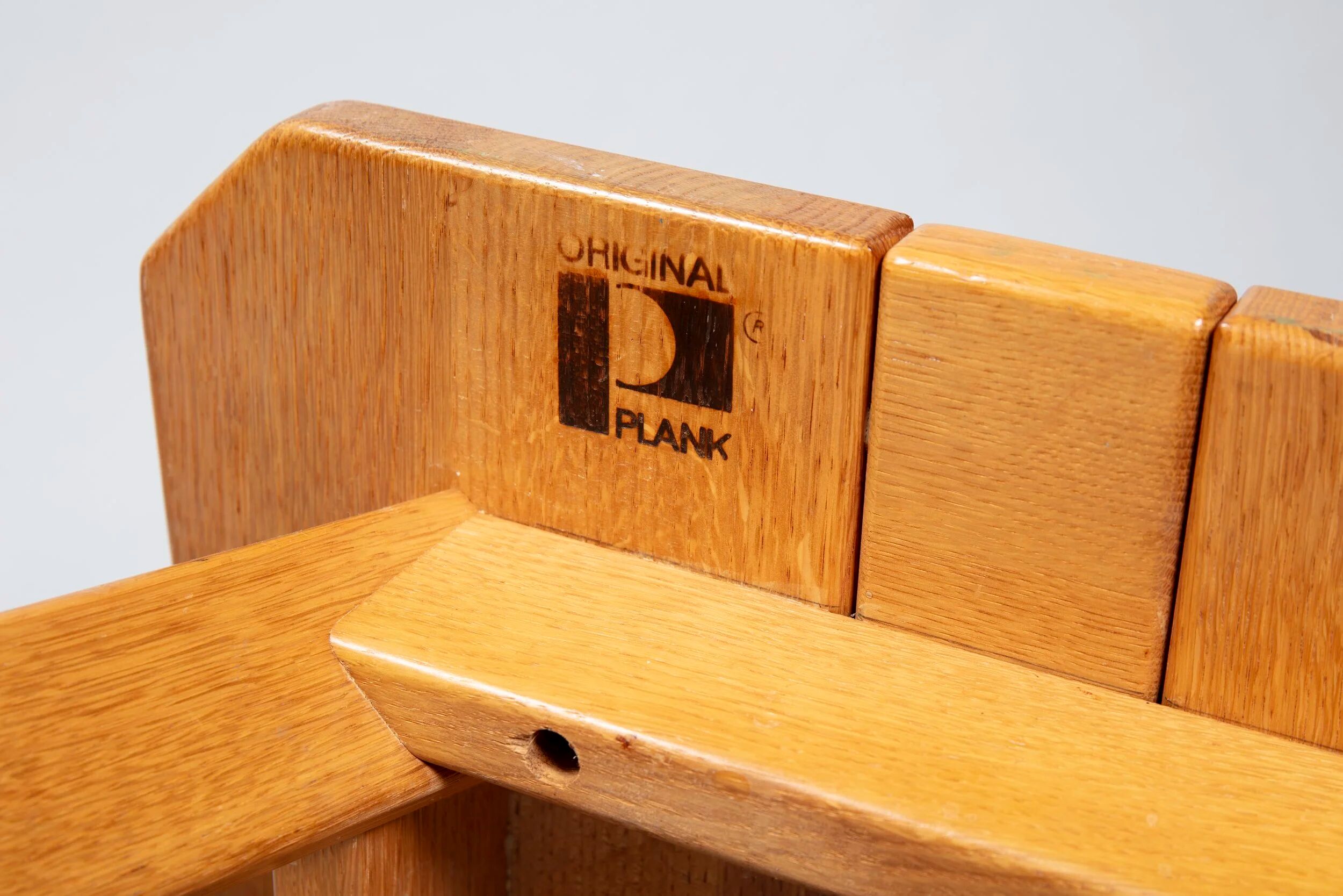 Pair of wooden chairs "Plank original".