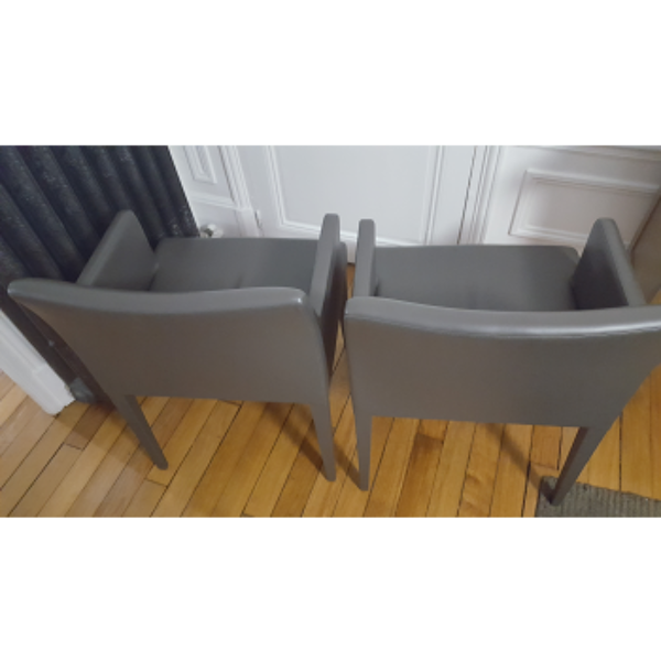 Lot de 2 fauteuils en cuir LiZ B Poltrona Frau
