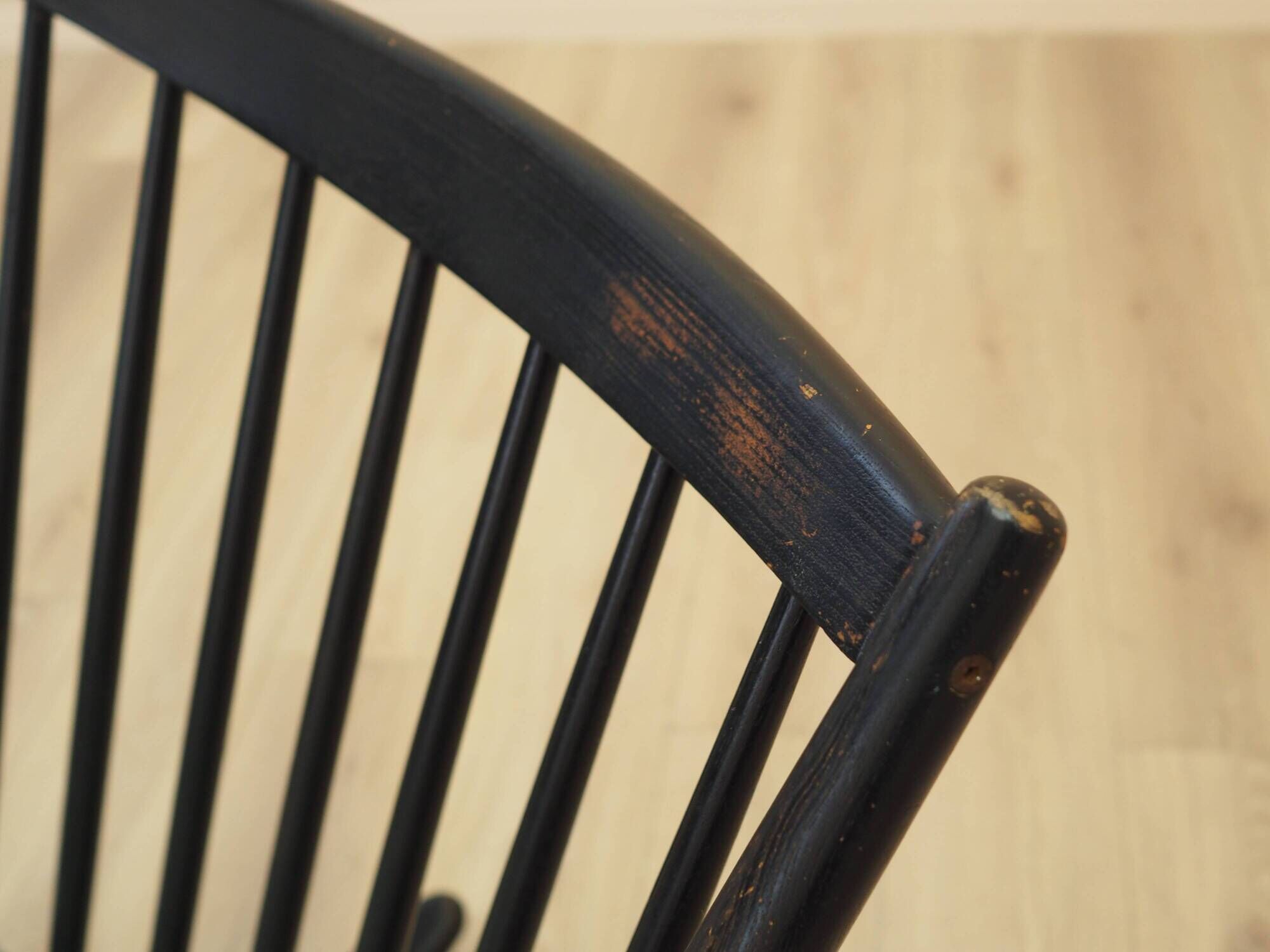 Reenskaug Rocking Chair for Bramin, Black Teak, 1960s