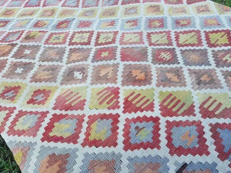Vintage Turkish hallway rug 100x495 cm