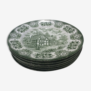 Lot assiettes plates anciennes Old Inns Series