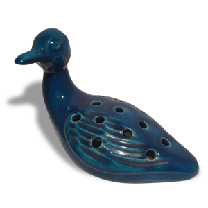 Canard Bleue en céramique.