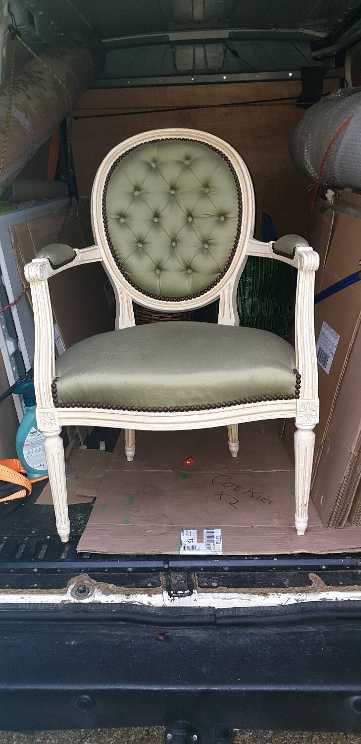 Louis xvi medallion armchair