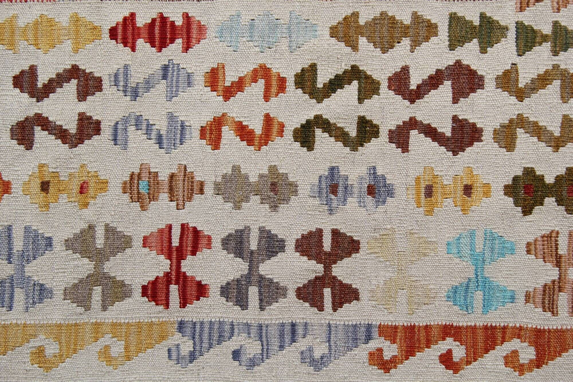 Handmade Large Afghan Kilim Rug, Wool Tribal Flatweave Carpet 379x292cm