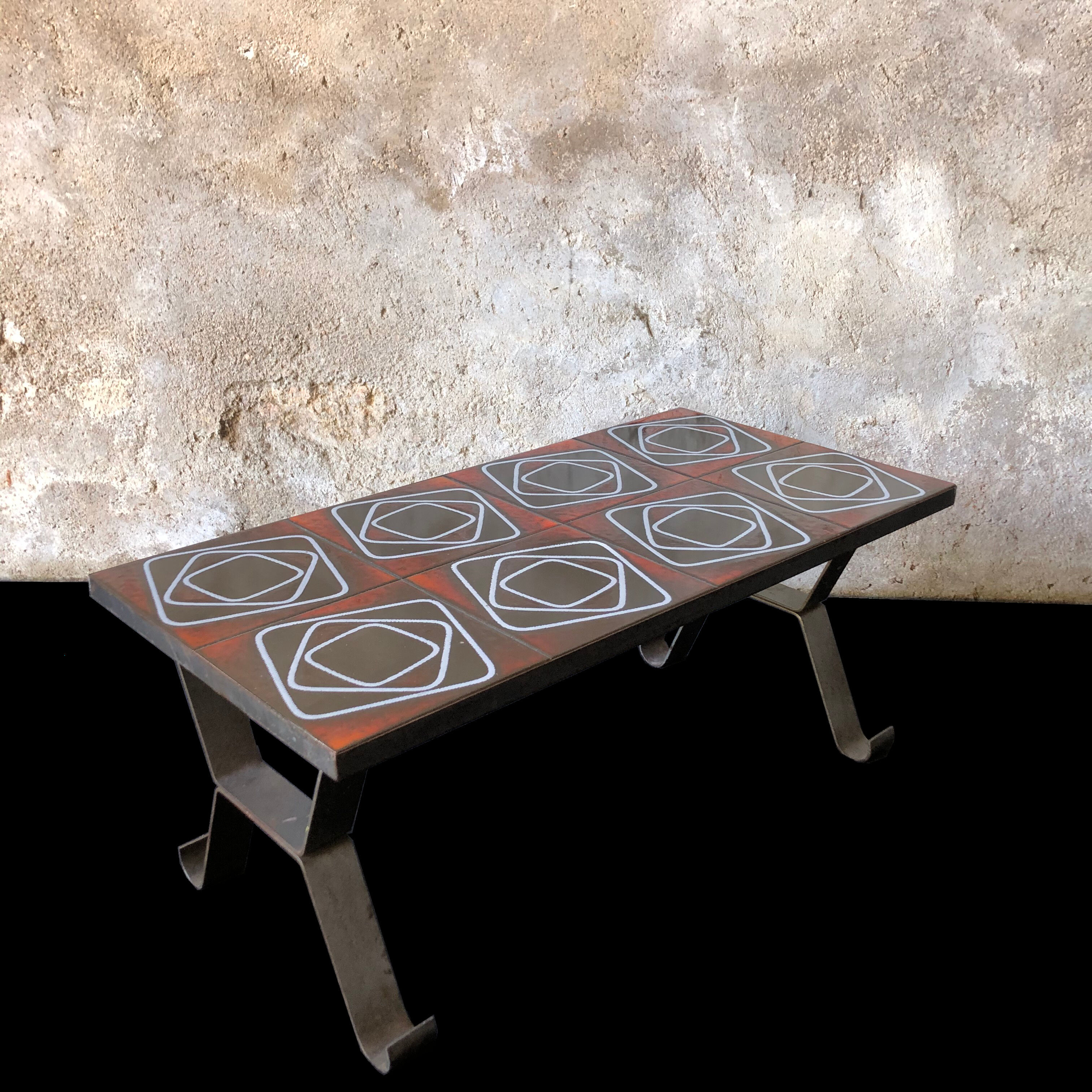 60's ceramic coffee table