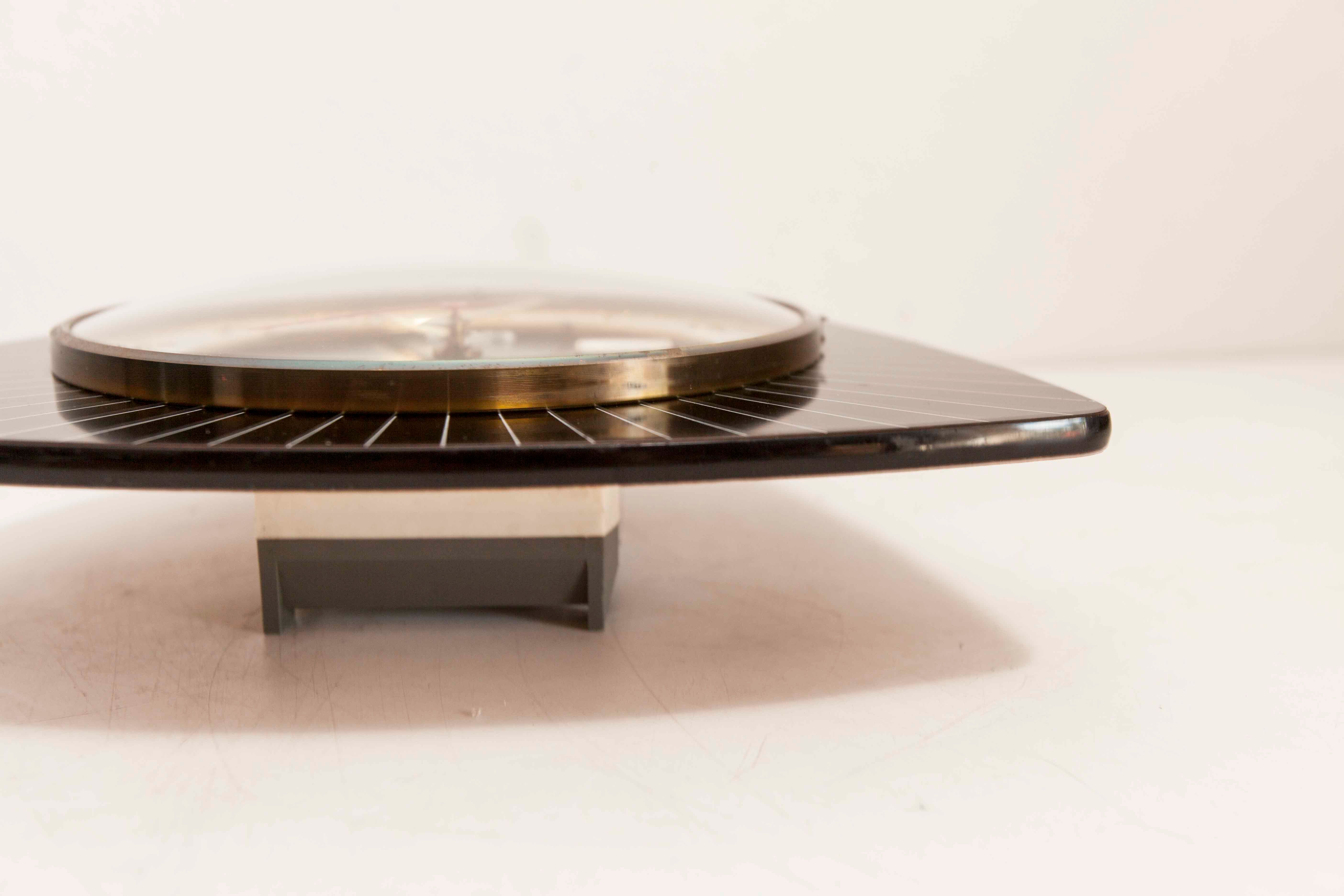 Asymmetrical wall clock 1960 Bayard formica