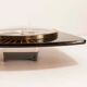 Asymmetrical wall clock 1960 Bayard formica