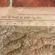 Map of southeastern France on paper