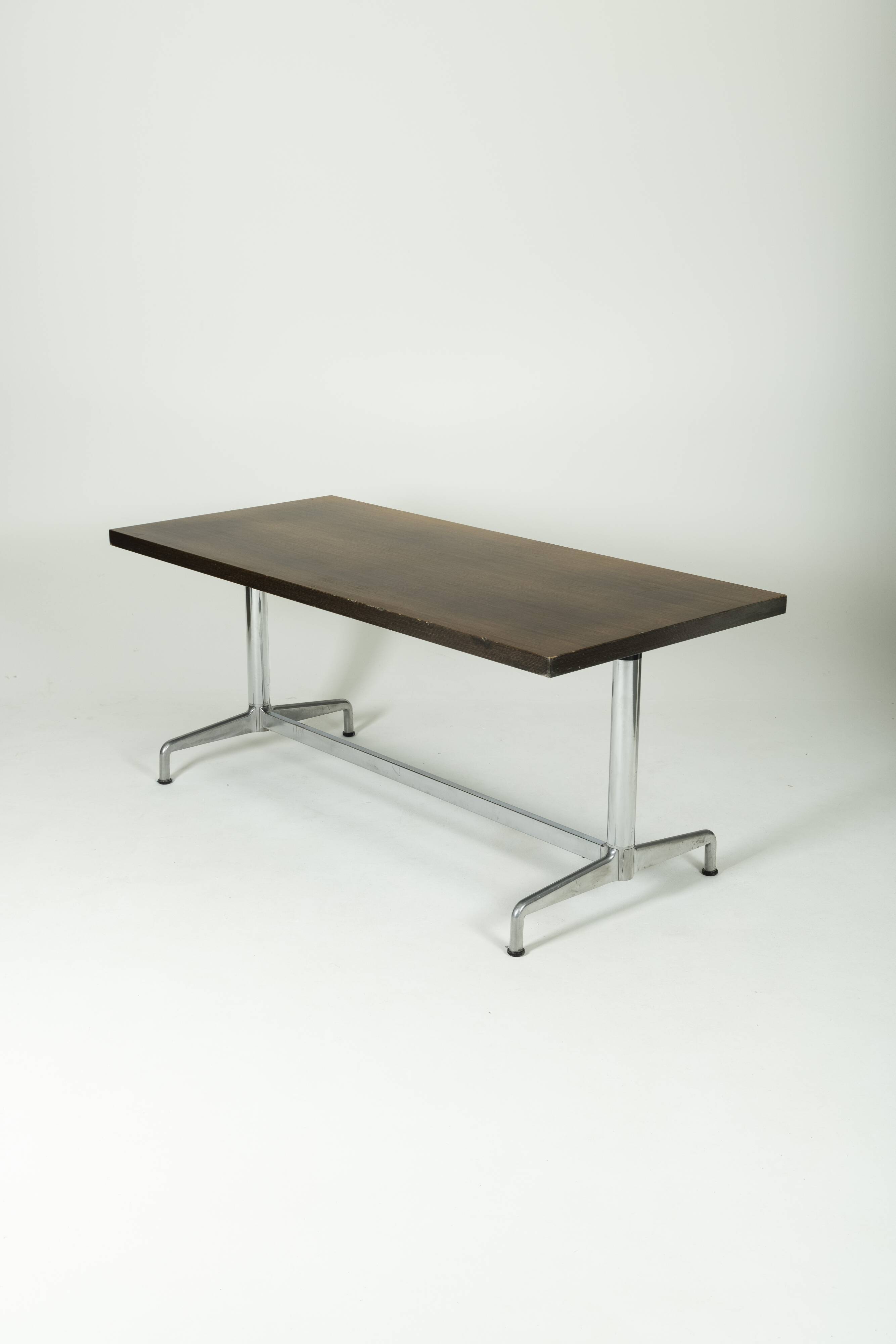 Rosewood table by Giancarlo Piretti for Castelli