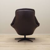 Leather swivel armchair, Danish design, 1960s, designer: H.W. Klein, manufacture: Bramin