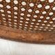 Fischel bistro armchair in wood and canework from the 50s/60s