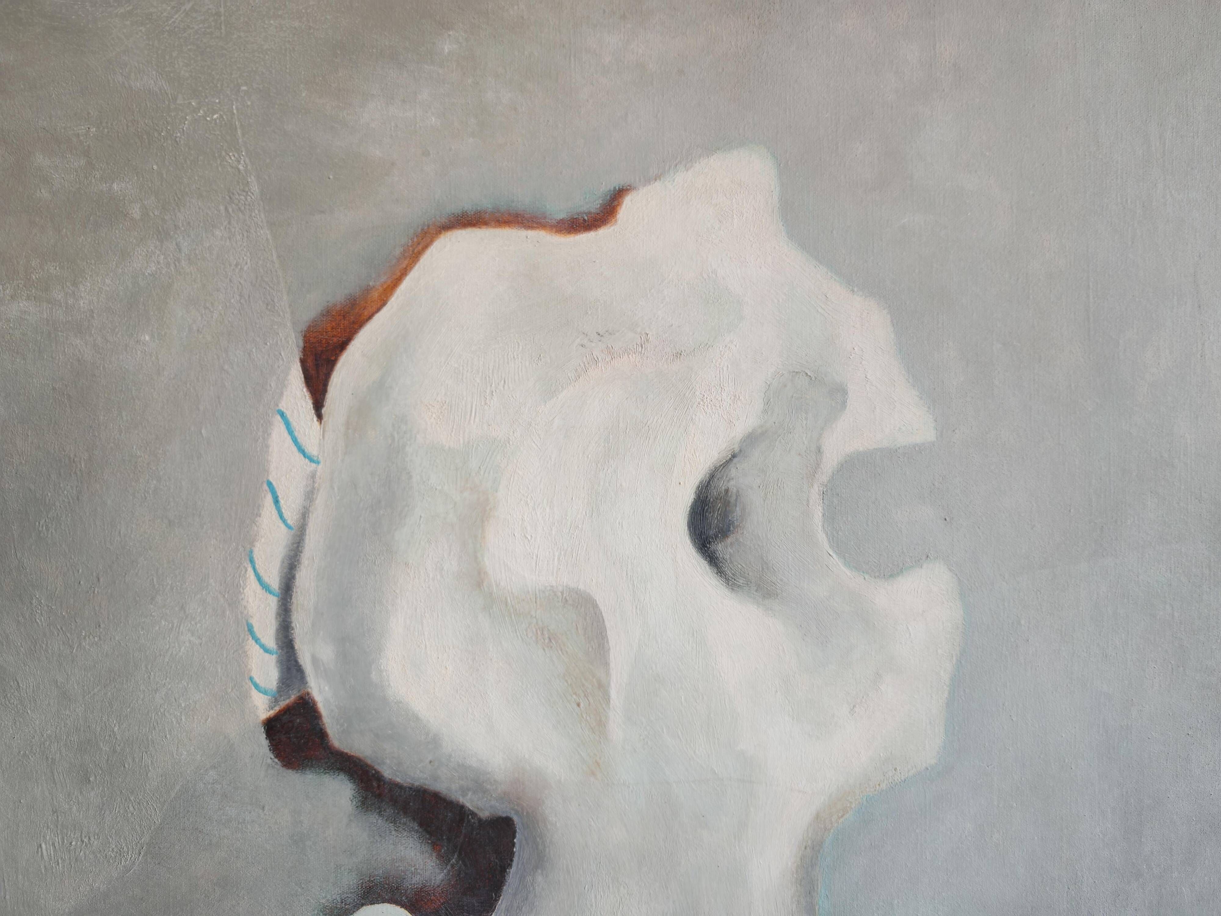 Abstract modernist oil painting by Zvonko Musulin 1974