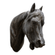 Ancienne tête de cheval en zinc rare, 1900
