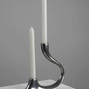 Cast Aluminium Two-Light Candle Holder – Sweden, 1970s