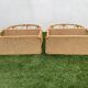 Pair of rattan and bamboo shelves or wall-bookcases, 1970