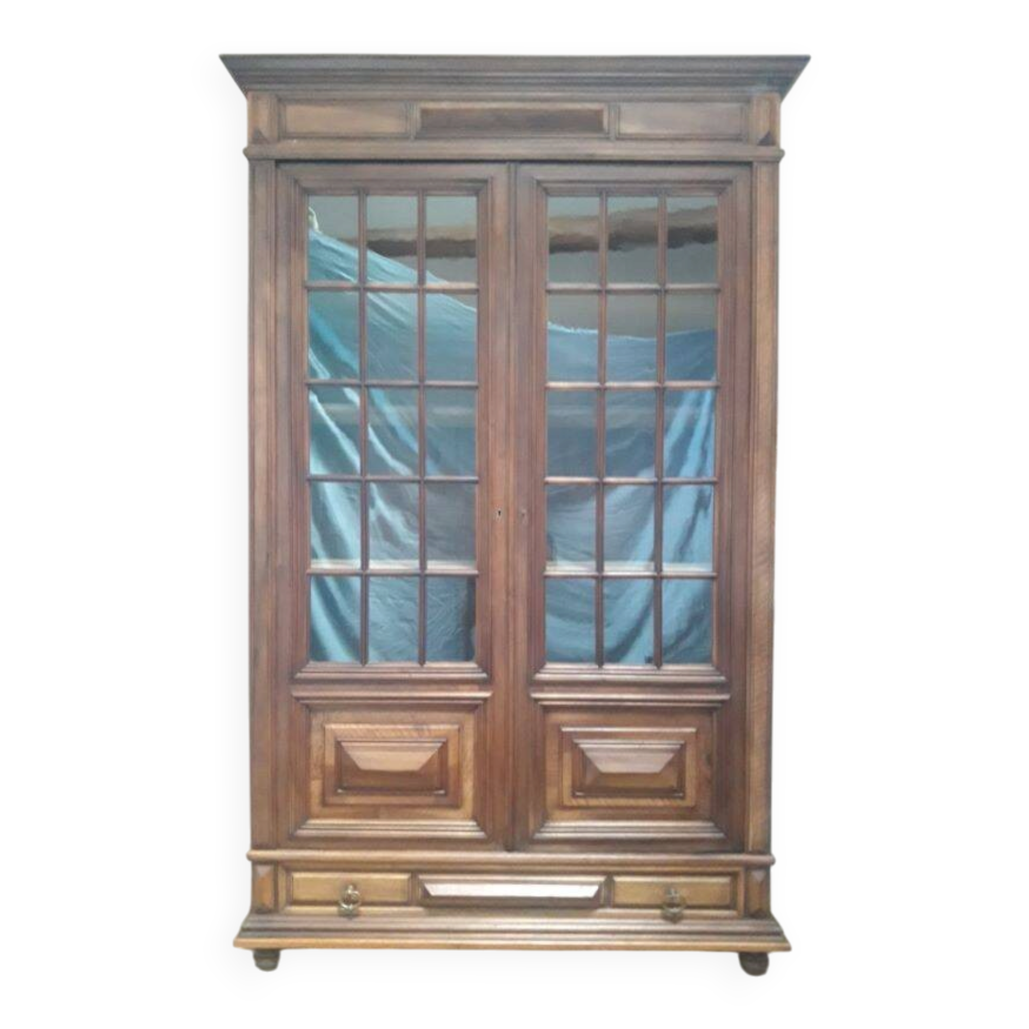 Walnut display cabinet 19th century H234cm