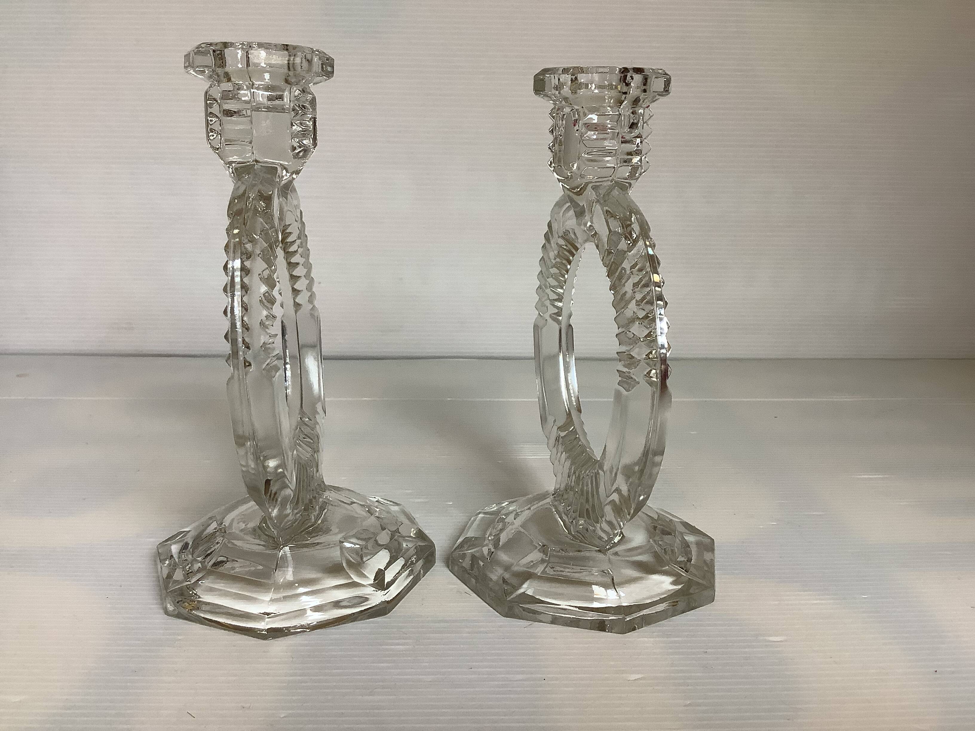 Pair of Libochovice candlesticks 1934 art deco