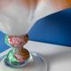 Vintage Murano glass wavy multicoloured centrepiece bowl