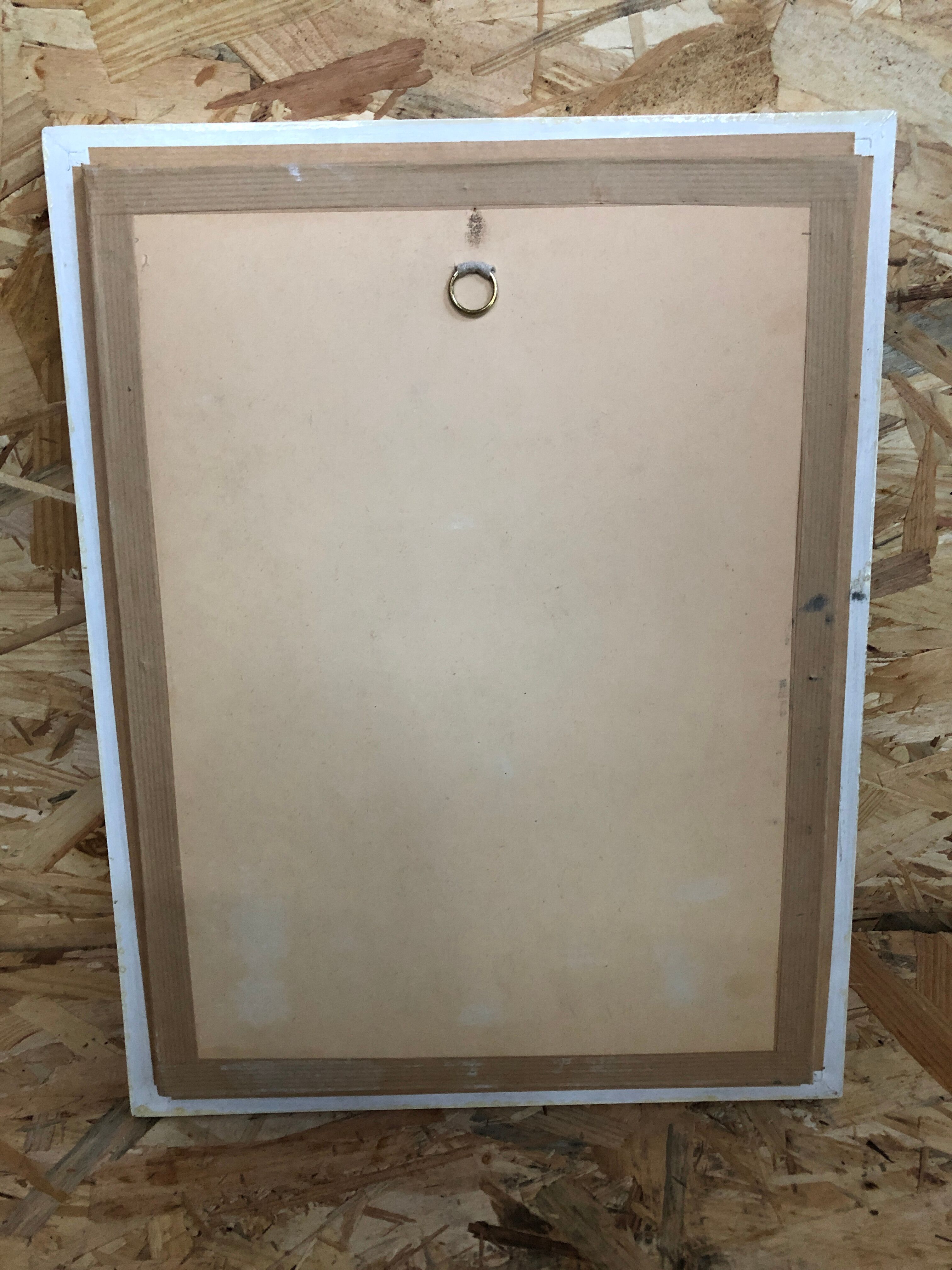 Old Botanical Board GENEVRIER + Fabric Bottom + Vintage RoseWood Frame