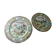 Lot of old Chinese porcelain plates, 5 roosters decoration, stamp, 19th