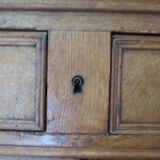 Old - Beautiful solid oak sideboard - 2 doors - 2 drawers in golden oak color