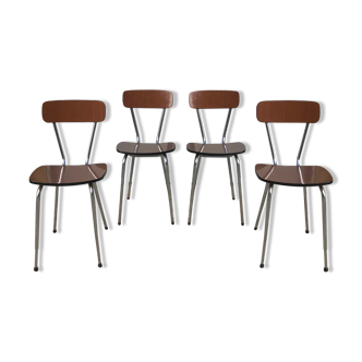 Lot de 4 chaises en formica