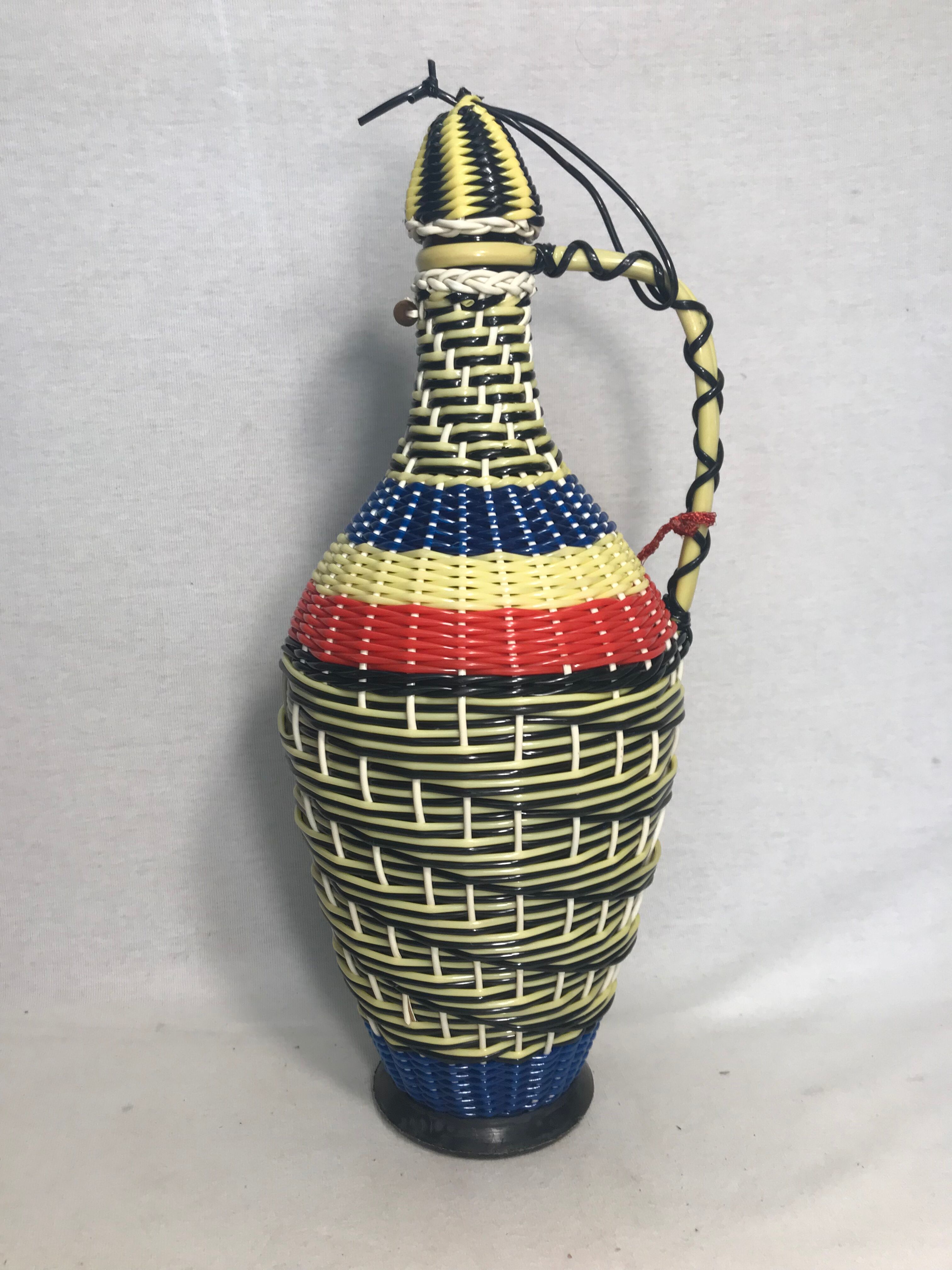 Old bottle glass + colors + cap vintage