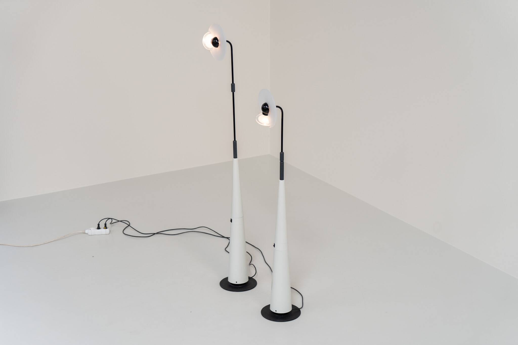 Pair of “Club 1095” floor lamps by Giuseppe Ramella for Arteluce