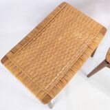 Papercord Stool In Teak By Sigfred Omann Made By Ølholm Møbelfabrik From 1960s