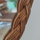 Antique rattan mirror