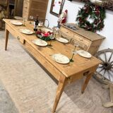 table de ferme Ancienne 2 tiroirs