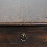 Antique English oak side/dining/gateleg table from the 18th century