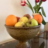 Coupe à fruits en grès vintage années 70 - 80