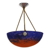 Art Deco suspension by Frères Muller Lunéville, made of glass paste.