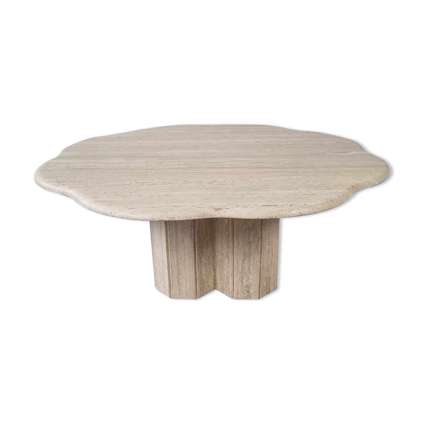 Travertine coffee table "cloud", 80s